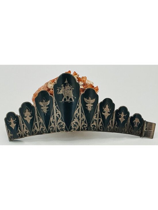 Siam Jewelry - Vintage SIAM Sterling Dancer Panel Cuff R124